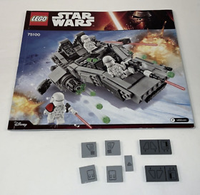 LEGO Star Wars 75100 First Order Snowspeeder, used, no box