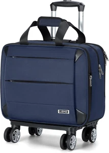Borsa per Laptop Con 4 Ruote, Borsa Pilotina Trolley Porta PC, Notebook 15,6, Im - Foto 1 di 12