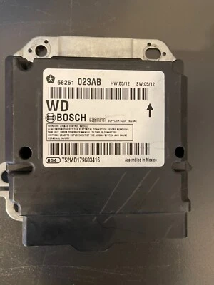 SERVICIO DE DATOS DE CHOQUE TRANSPARENTE DE RESTABLECIMIENTO DE MÓDULO DE AIRBAG PARA DODGE DURANGO 68251023AB Foto 1 de 3