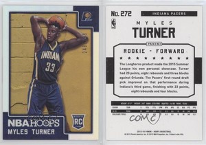 2015-16 Panini NBA Hoops Rookies Silver /299 Myles Turner #272 Rookie RC