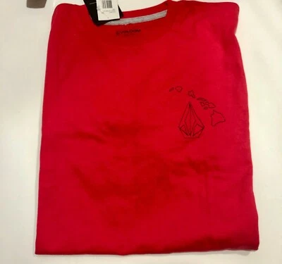 VOLCOM GIVE BACK SERIES MENINOS E MENINAS CLUBE HAVAÍ~VERMELHO~JUVENTUDE TAMANHO GRANDE~NOVO COM ETIQUETAS - Imagem 1 de 4