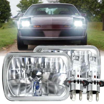 For Pontiac Fiero 84-88 Firebird 82-90 7x6" Led Headlights Sealed Hi/Lo Beam - Image 1 of 4