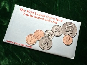 US 1994 Mint UNC Coin Set Including “D” & “P” Mints Marks 2 Sets 10 coins total - Picture 1 of 8