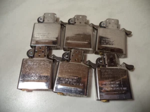 LOT 6 PIECES Chrome Insert for Zippo Lighter  GENUINE BRAND NEW - Picture 1 of 5