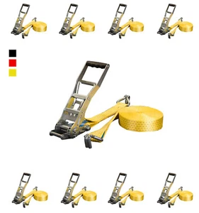 8 x Spanngurt Langhebelratsche 5t 8m Zurrgurt 50mm Ergo Ratsche STF 500 daN (29) - Bild 1 von 4