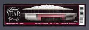 FINAL GAME @ GEORGIA DOME - 2016 NFL SAINTS @ FALCONS FULL FOOTBALL TICKET  - Picture 1 of 1