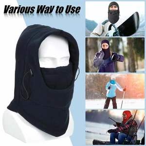 Winter Adjustable Balaclava Fleece Thermal Neck Scarf Ski Warmer Face Mask Caps - Picture 1 of 22
