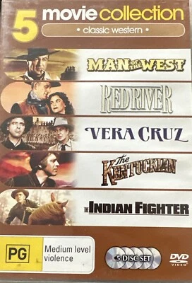 John Wayne 5 Movie Man Of West Red River Vera Cruz Kentuckian The Indian Fighter - image 1 of 4