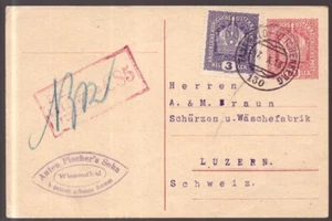 Austria, 1918 cartolina censurata per la Svizzera -GX25 - Foto 1 di 3