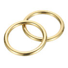 57mm OD Copper O Ring, 2 Pcs Round Smooth Multi-purpose Welded Circle