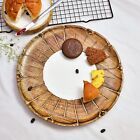 Handcrafted Round Wooden Platter for Serving,Table Decor, Dining Table