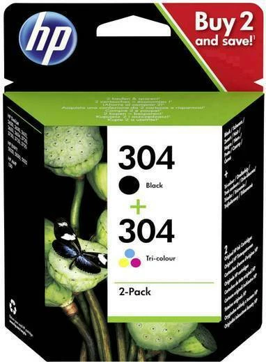 HP 304 Pack de 2 Cartouches Noir et Tri-Colour (3JB05AE)