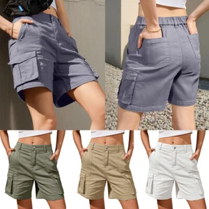 Womens Shorts Cargo Shorts Summer Combat Casual Work Pants Jogger Fashion Casual - Picture 1 of 18