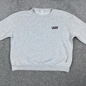 Vans Sweatshirt Womens Extra Large Heather Gray Off The Wall Streetwear Skater - Picture 1 of 11