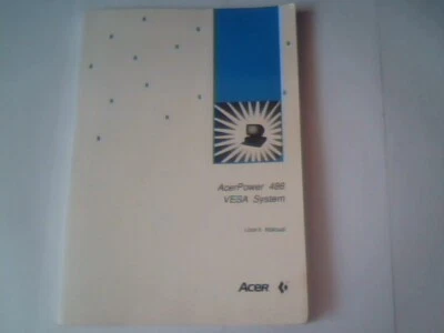 User's Manual Guide - AcerPower 486 VESA System Acer May 1993 Foto 1 de 4