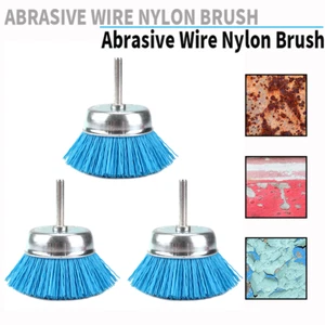 75mm Nylon Abrasive Wire Cup Brush Wheels Abrasive For Angle Grinder Rust Tool - Picture 1 of 8