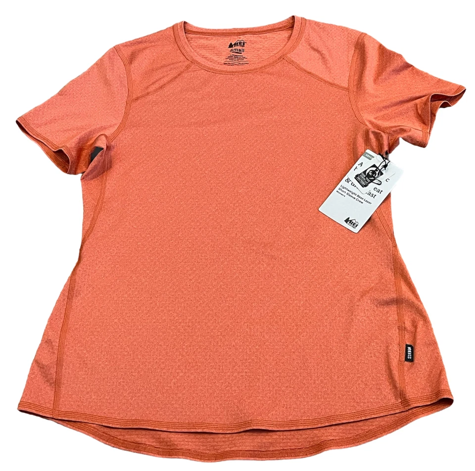 Capa Base Ligera REI Talla Pequeña S/S Crew Fresca Terracota Brezo Nuevo con Etiquetas Foto 1 de 4