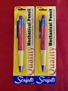 Vintage 2x Scripto Clutch Action bunte Druckbleistifte 0,5 mm Mine Japan'96 - Bild 1 von 5