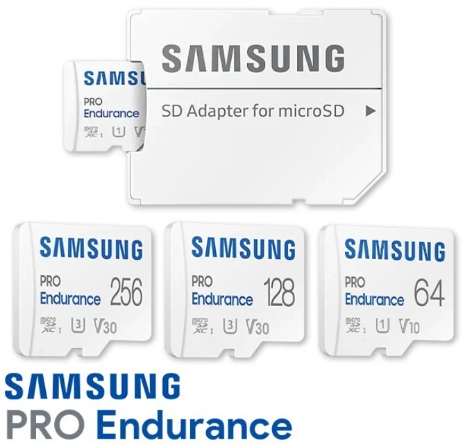 SAMSUNG PRO Endurance 64GB 128GB 256GB Micro SD Memory card Class10 4K V30 IT - Image 1 of 1