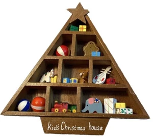 Vintage 90’s Kids Christmas House Shadow Box Minis (flaws) - Bild 1 von 9