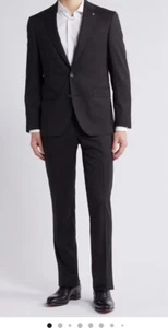 Jack Victor "Espirit CT" Super 130er schwarzer Anzug 1198 $ Größe 44 normal UVP 898 $ - Bild 1 von 24