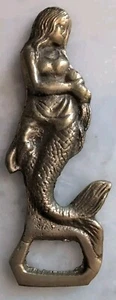 Brass Mermaid Bottle Opener Ocean Sea Nautical - Picture 1 of 3