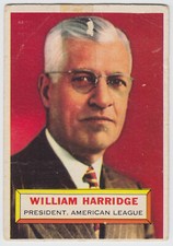 1956 Topps - Will Harridge - #1 - American League President - Fair