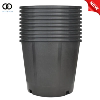 Heavy Duty 3 Gallon Premium Plastic Nursery Pots Flower Plant Pots 10 Pack - Image 1 of 4