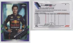 2021 Topps Chrome Formula 1 F1 Racers Purple and Green Refractor Sergio Perez #4