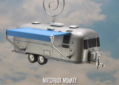 Deluxe Airstream Safari Camper w Awning Trailer Custom Christmas Ornament RV  - Image 1 of 4
