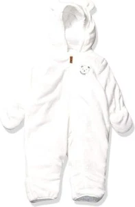 Carter's Baby Unisex Ivory Bear Cozy Fleece Pram Size 3/6M 6/9M - Picture 1 of 4