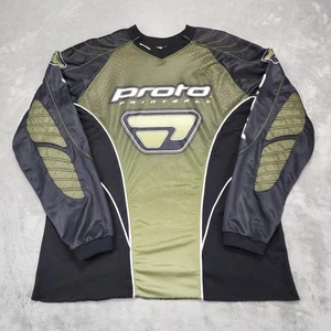 Camisa Jersey Proto Paintball Mediana Acolchada Negra Oliva Manga Larga Estilo Vintage - Imagen 1 de 16