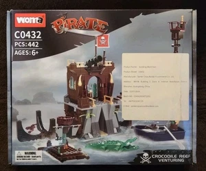PIRATE Building Block Set CO432 -CROCODILE REEF VENTURING 442 Pcs New In Box - Picture 1 of 2