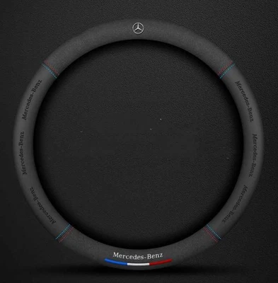 Cubierta de volante de coche de 15"" para Mercedes Benz universal gamuza protector redondo Foto 1 de 4