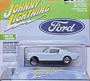 ERROR 1965 Ford Mustang Fastback Blue Johnny Lightning Collectors Tin 1:64 Scale - Picture 1 of 7