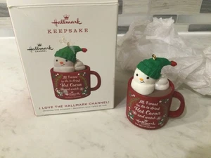 HALLMARK ORNAMENT "ALL I WANT TO DO IS DRINK HOT COCOA AND WATCH HALLMARK" - Picture 1 of 5