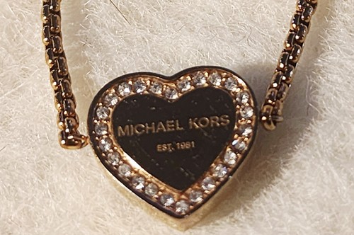 Bracciale Michael Kors cuore in oro rosa regolabile