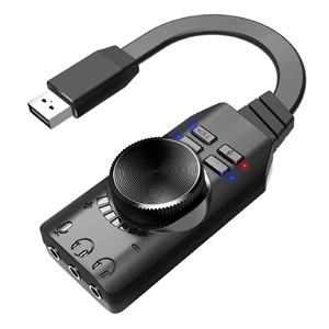 New USB External Sound Card Virtual 7.1 Channel Adapter Plug For PC Laptop PS5 A - Picture 1 of 9