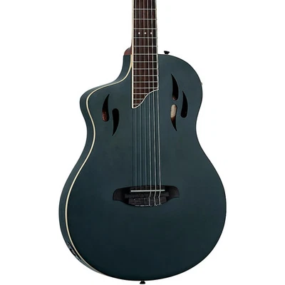 Guitarra Eléctrica Acústica Ortega RTPSTD para Zurdos Nylon Cuerda Negro Satinado Foto 1 de 4
