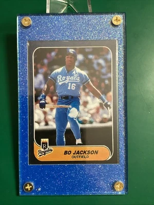 1986 Fleer Style Bo Jackson Broken Bat Variation Kansas City Royals Синий 1 - Изображение 1 из 4