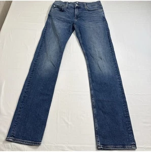 7 For All Mankind Jeans Blau Slimy Straight Leg Mid Rise Stretch HERREN 30 x 33 - Bild 1 von 6