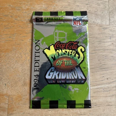 1994 Edition Coca-Cola Monsters Of The Gridiron Factory Sealed 5-card Pack - Image 1 of 2