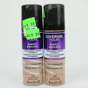 Covergirl + Olay Simply Ageless 3-In-1 Foundation 240 Natural Beige - Picture 1 of 2