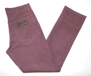 WRANGLER Men's Texas Stretch Twill Jeans 30"W X 33"L Straight Red Maroon Chinos - Picture 1 of 6