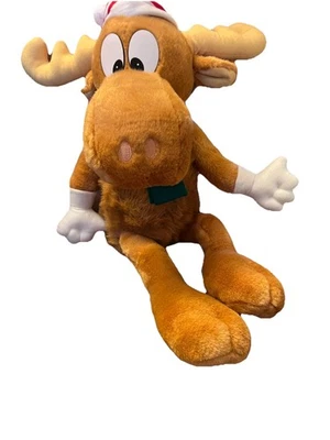 VTG 1996 Macy's Christmas Bullwinkle Plush Stuffed Animal Moose Rocky Large 24" - Image 1 of 4