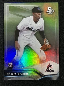 Tarjeta de béisbol 2021 Bowman Platinum #24 Jazz Chisholm RC Miami Marlins - Imagen 1 de 2