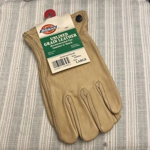 Guantes de cuero de grano sin forro Dickies, guantes de trabajo/jardinería, (grandes) *NUEVOS* - Imagen 1 de 3