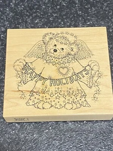 Rubber Stamp - Fuzzy Bear by PSX “Happy Holidays” #K2657 - Picture 1 of 7
