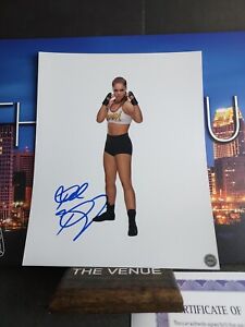 Ronda Rousey (Rowdy! WWE UFC) signed Autographed 8x10 photo - AUTO COA