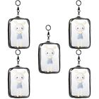5 Count Cotton Doll Pain Pack Transparent Keychain Pouch Bag Portable Small